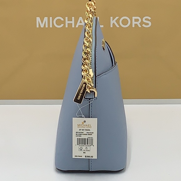 MICHAEL KORS JET SET TRAVEL DOME XCROSS XBODY PALE BLUE COLOR - Picture 5 of 13